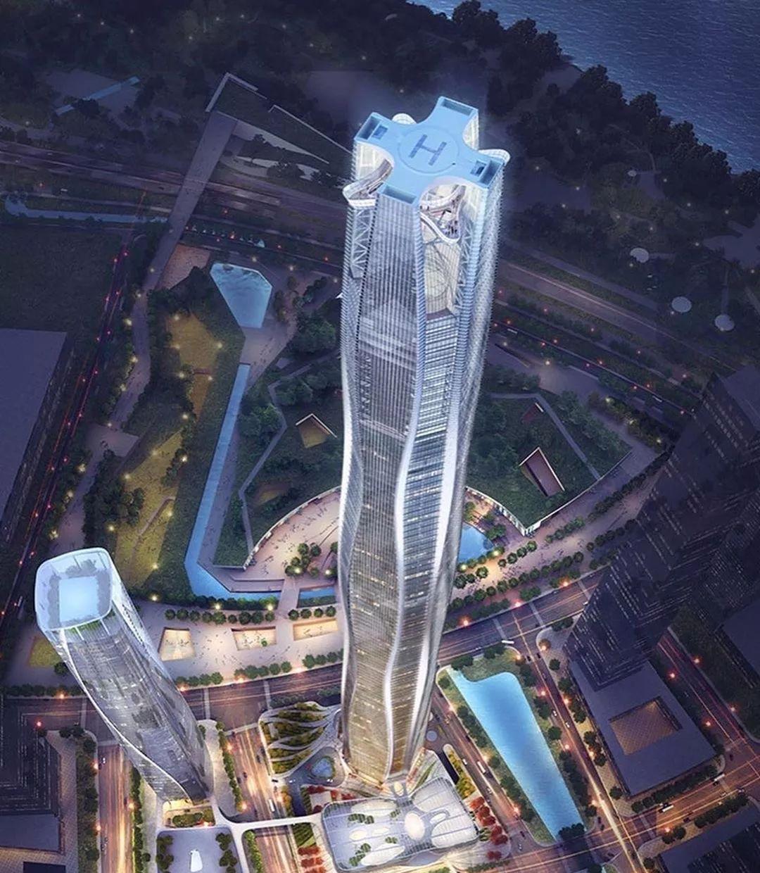 目前建好的西北第一高楼,南京河西鱼嘴498高楼最新消息