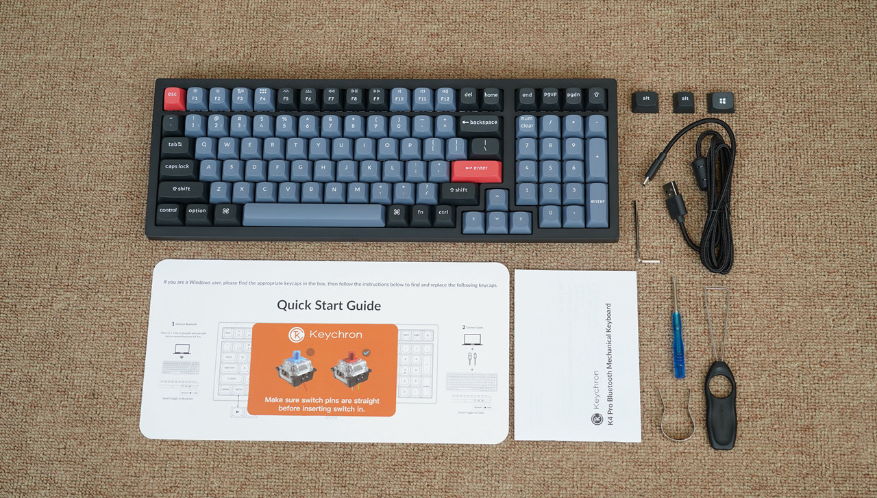 keychronk4蓝牙无线机械键盘,keychronk4机械键盘怎么连蓝牙