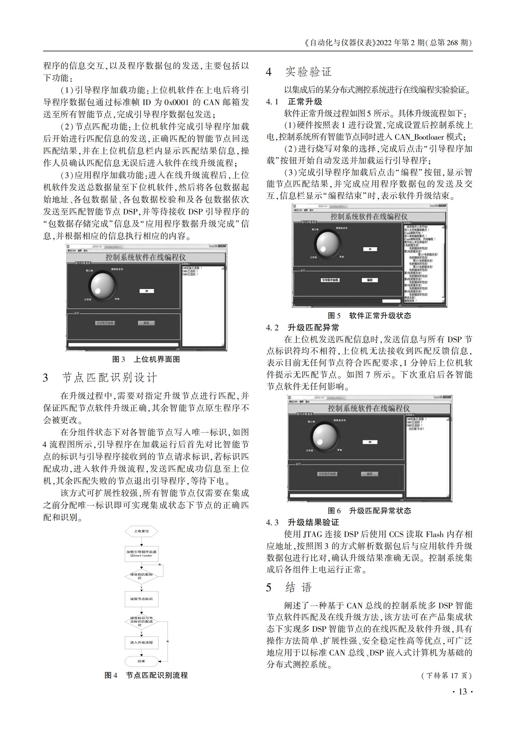 技术论文|基于CAN总线的多DSP智能节点软件在线升级方法