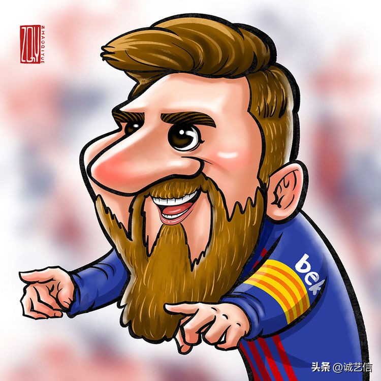 卡塔尔梅西漫画海报,梅西拿着美洲杯来卡塔尔的漫画