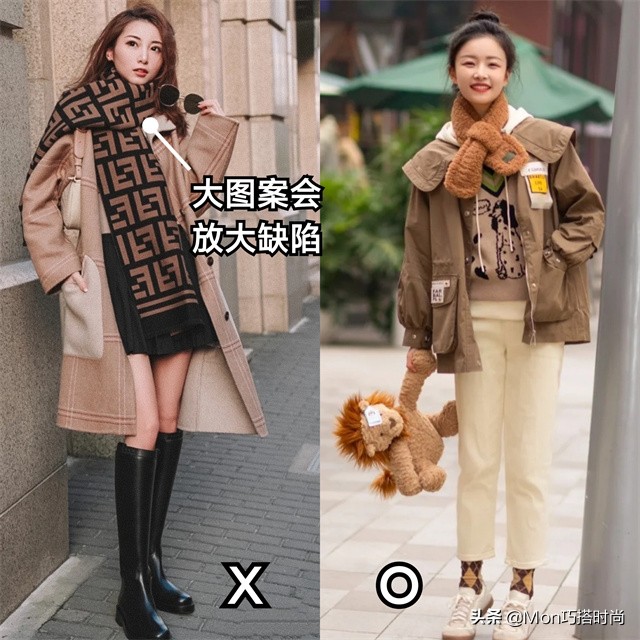 女士冬季围巾哪种系得舒服又好看,围巾正确打开方式