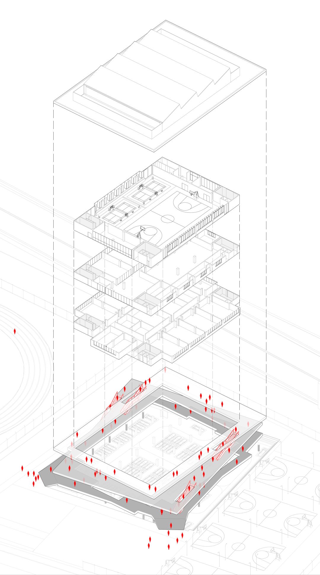 以靠建筑|交叠与转换:宜黄一中综合楼