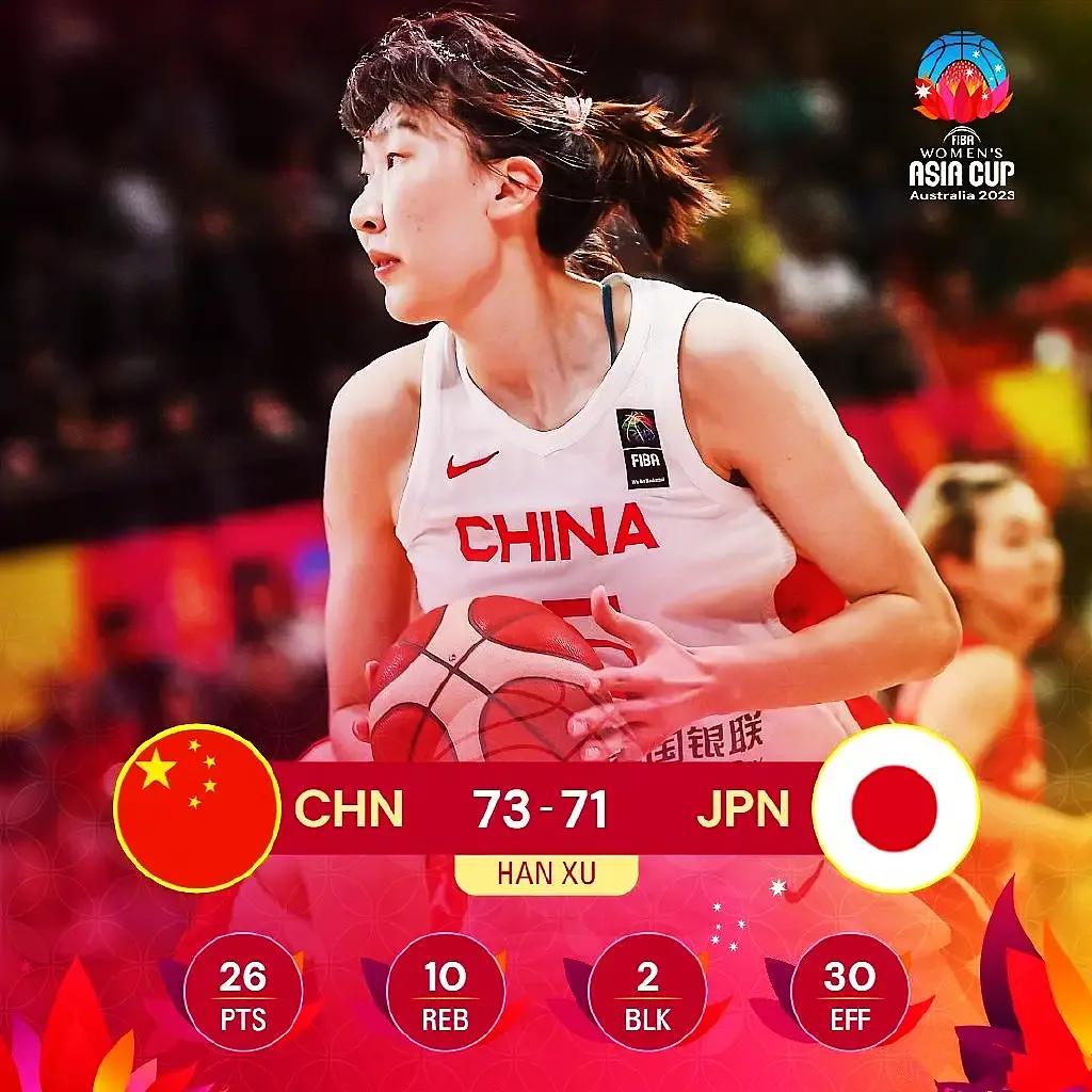 73比71，中国女篮击败日本队，勇夺亚运会冠军！