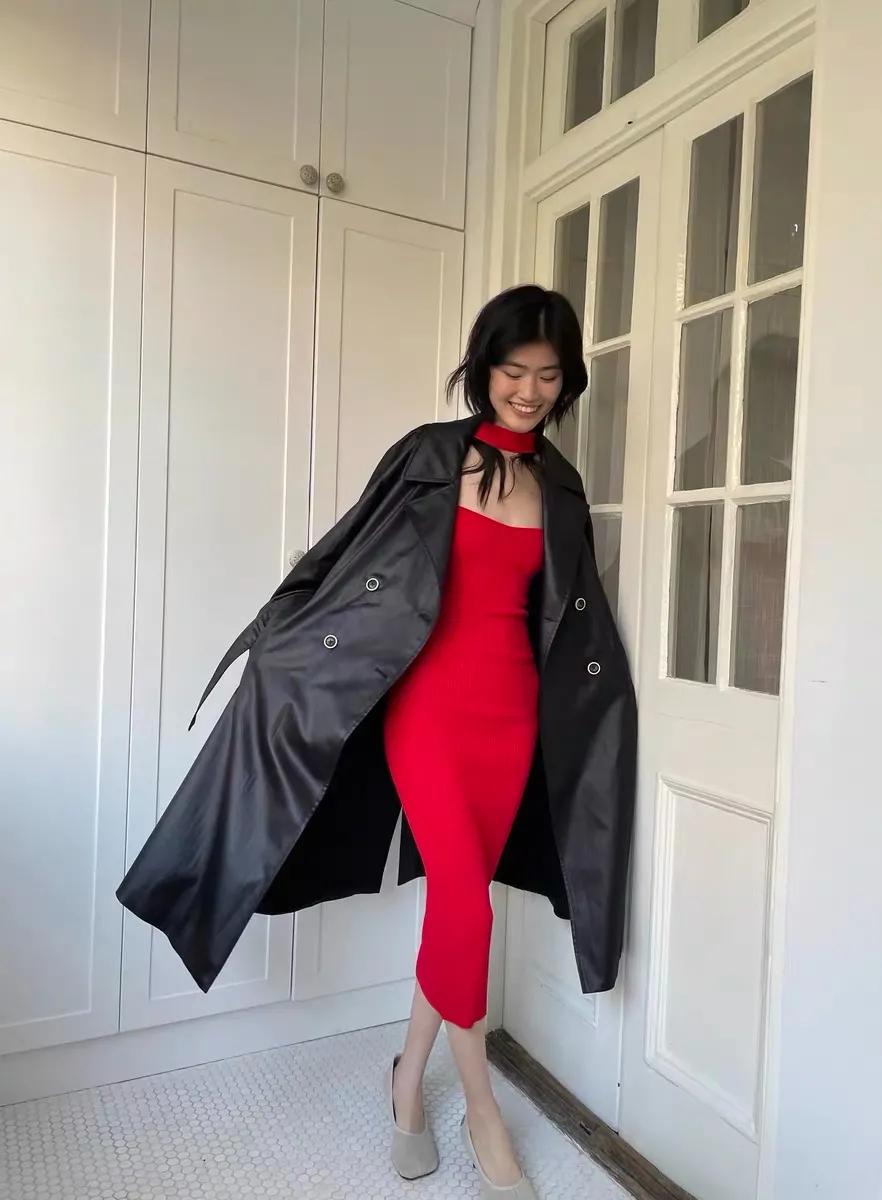 新年当然是穿红色最应景！不过节也想穿