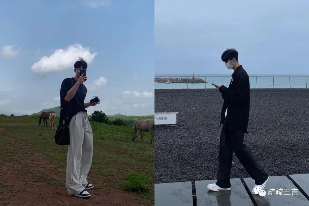 ins很火的韩国穿搭男博主穿搭,男韩系ins博主牛仔穿搭