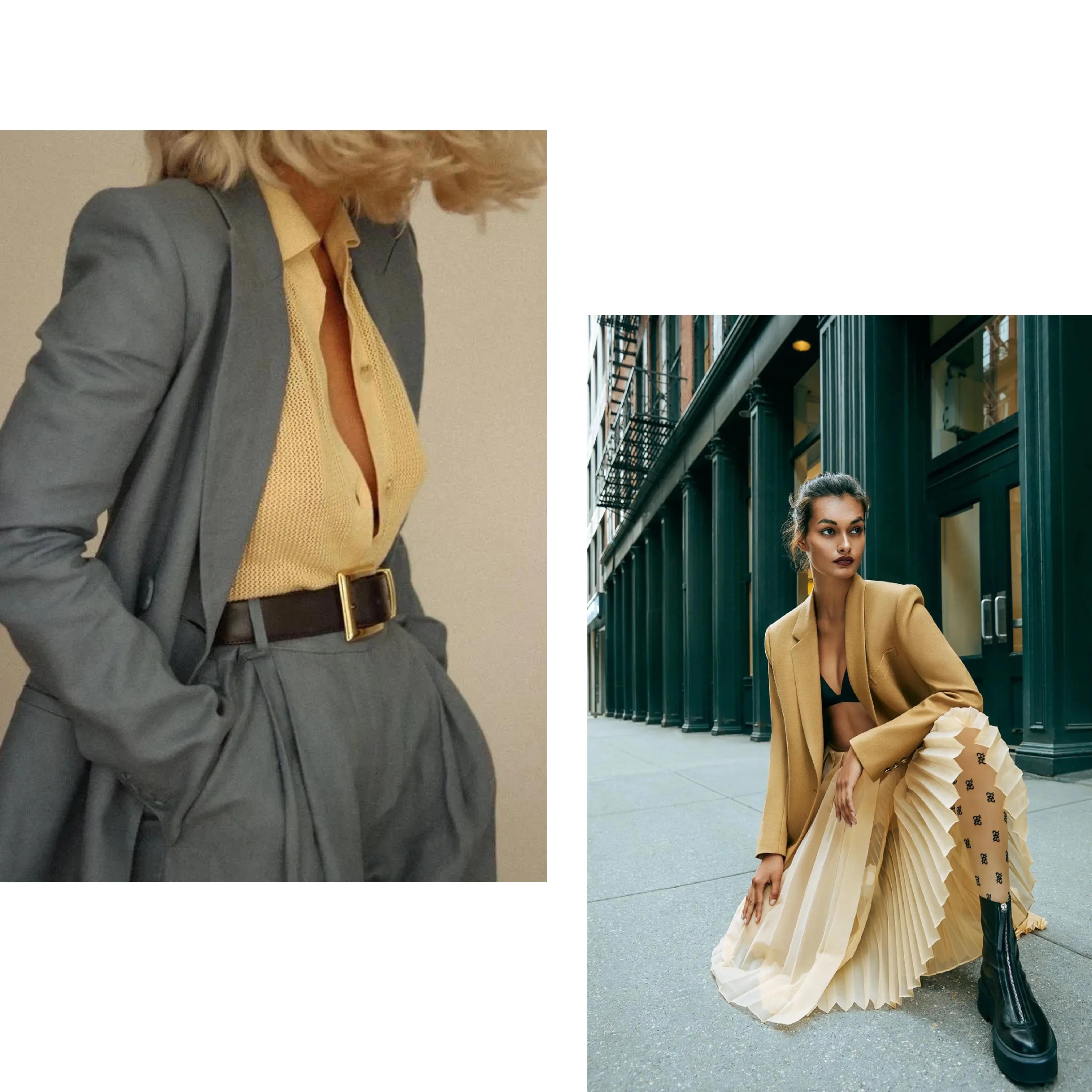 大码西装套装裙冬港风,时髦精蓄力款西装裙