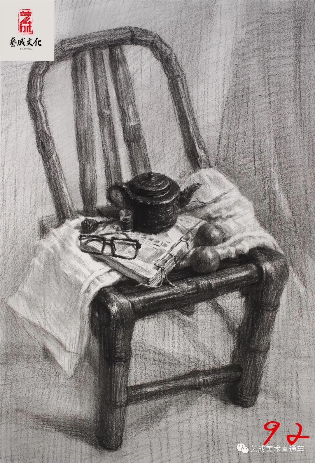 万人联考一模2024素描高分,一模静物素描高分卷