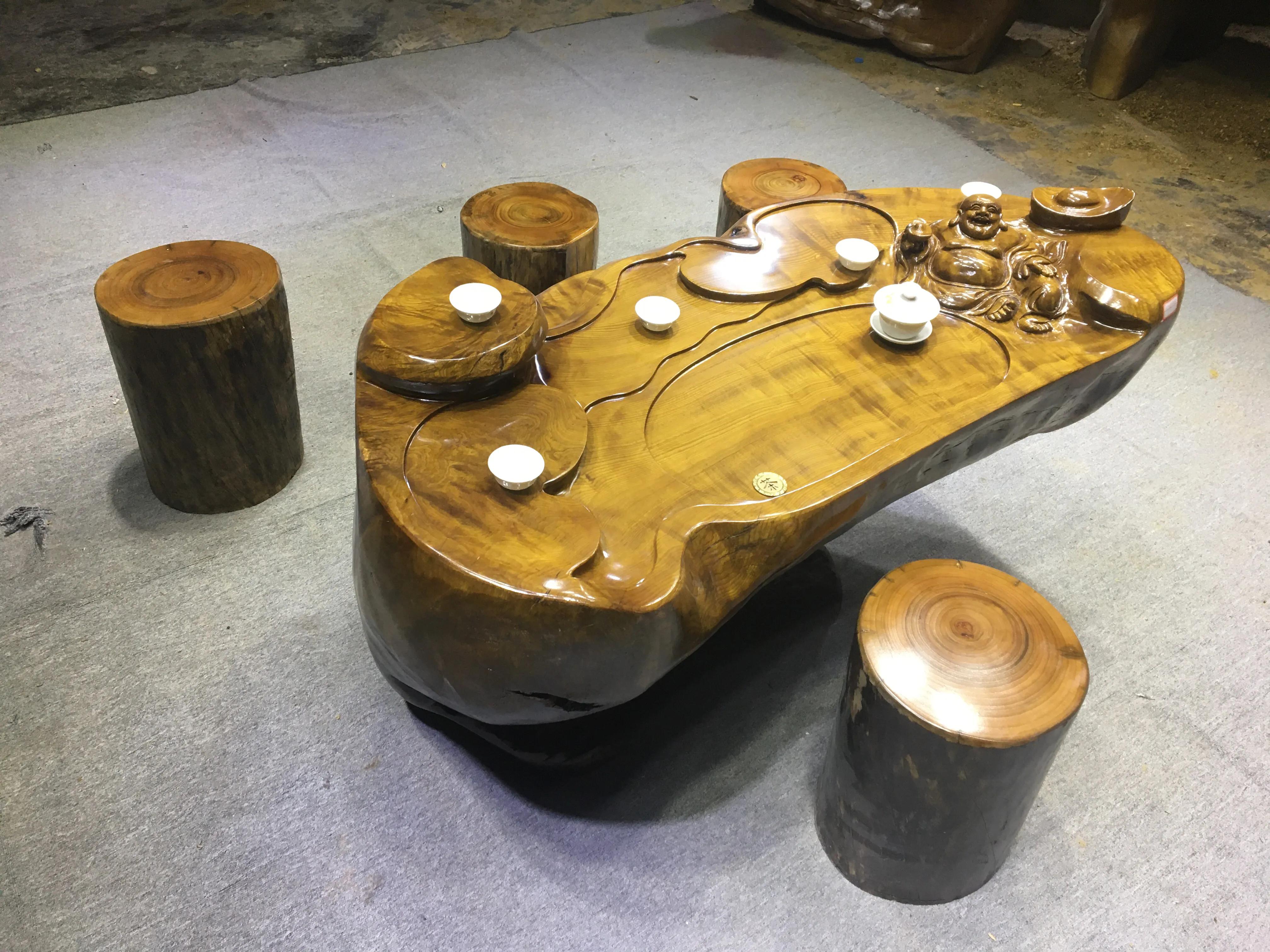 金丝楠木根雕大茶几价格,楠木茶几桌实木雕刻