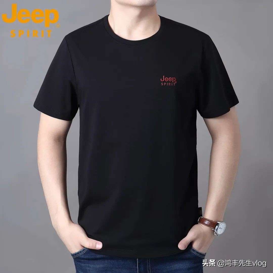 jeep短袖t恤专卖店男装翻领,jeep短袖t恤男纯棉官方正品