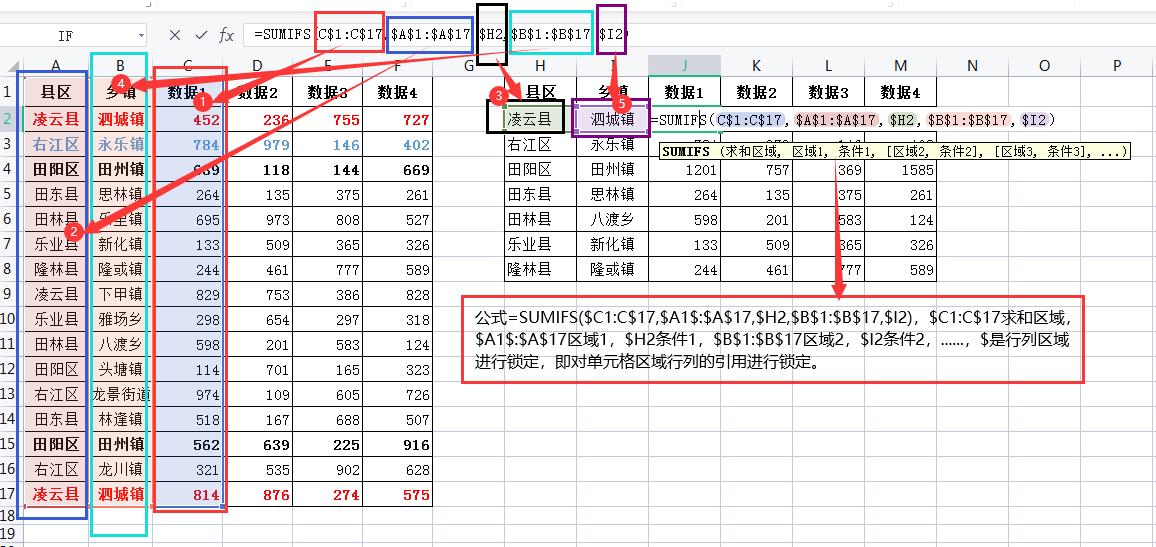 WPS表格常用的6个求和函数