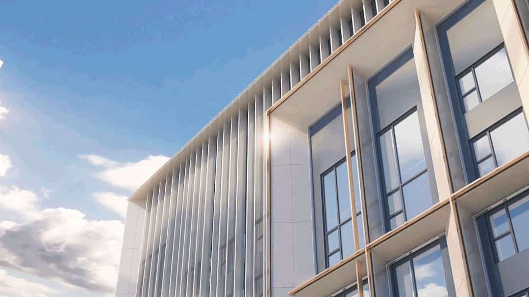 斜切转角楼梯立面施工图,建筑立面效果设计处理手法