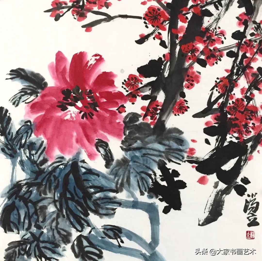 大家书画作品视频,汤立大写意花鸟画展