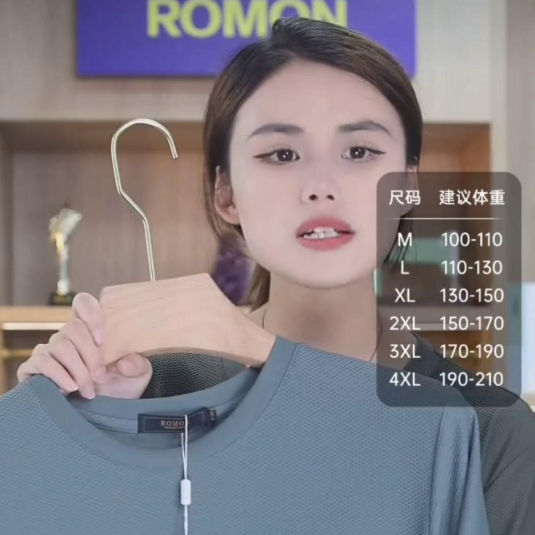 罗蒙男士短袖t恤夏季新款翻领,罗蒙长袖男款夏季圆领T恤