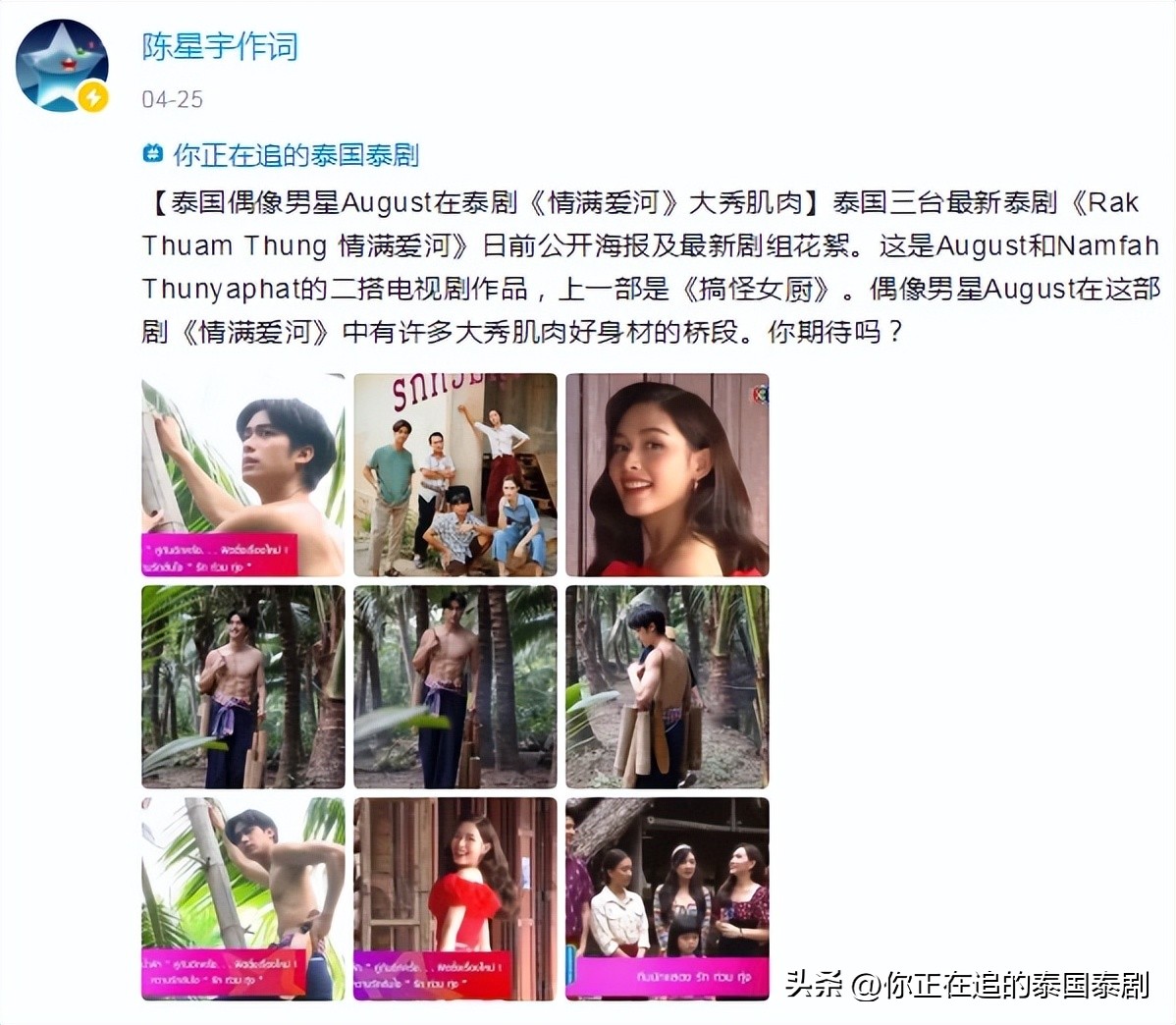 泰国人评论陈星宇,陈星宇泰国