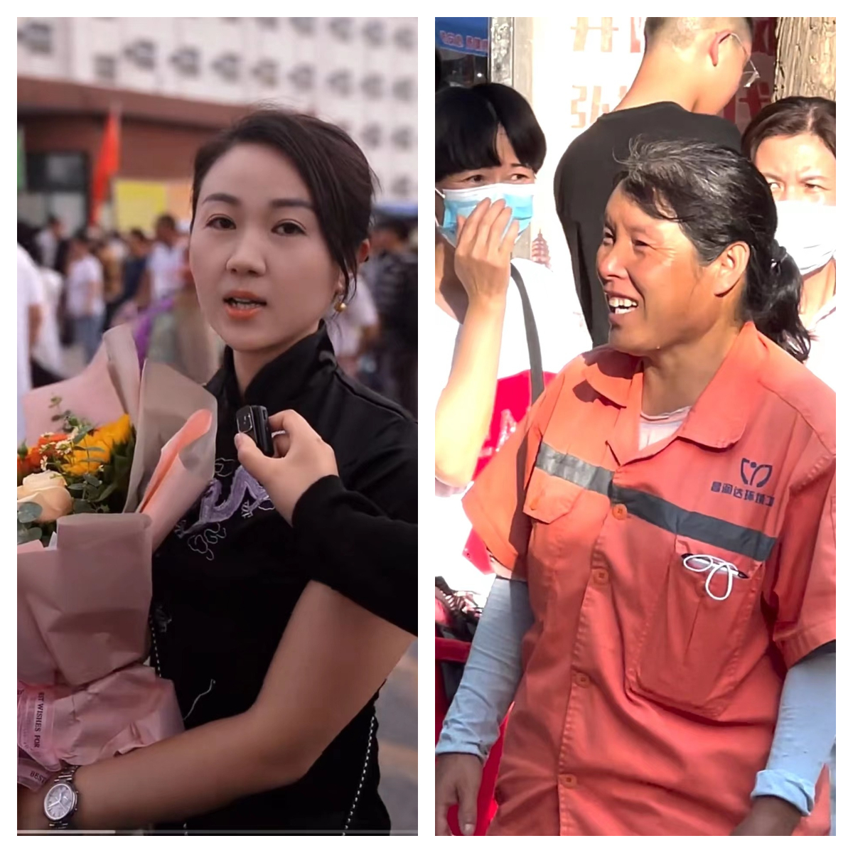 突然,让人泪目的高考考场前相拥的环卫工母子,做了个重大的决定