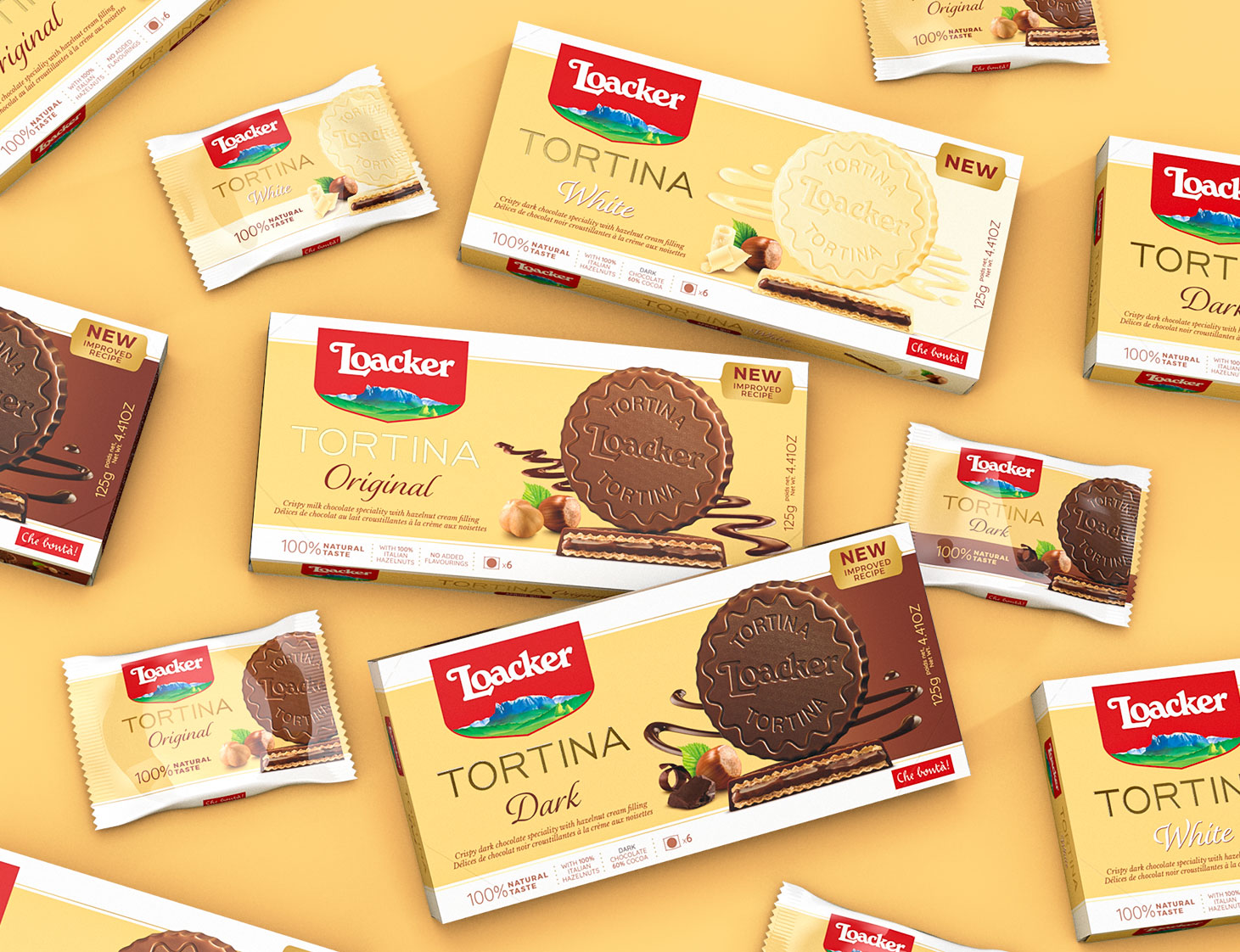 巧克力威化饼包装设计,loacker威化饼干可可味