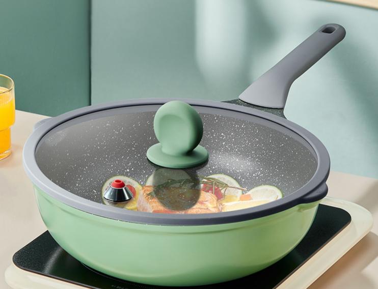 锅具2023推荐,炊大皇锅具套装麦饭石色b50052