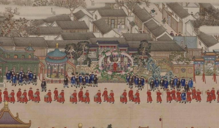 雍正泰陵三座石牌坊,清雍正泰陵全景图