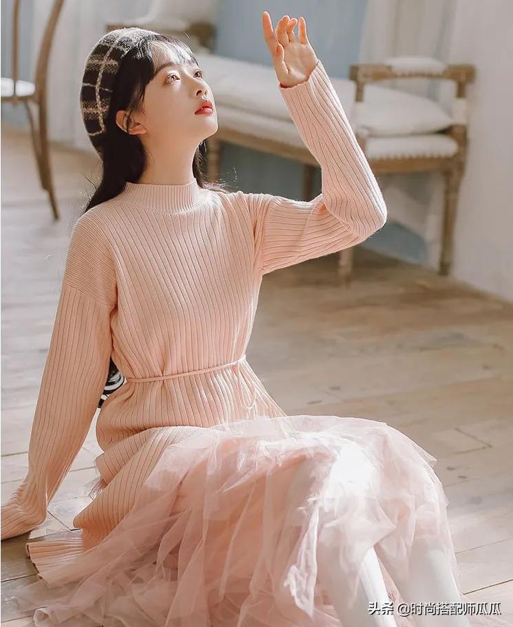 158梨形身材显瘦连衣裙长裙,洋气长裙穿搭技巧