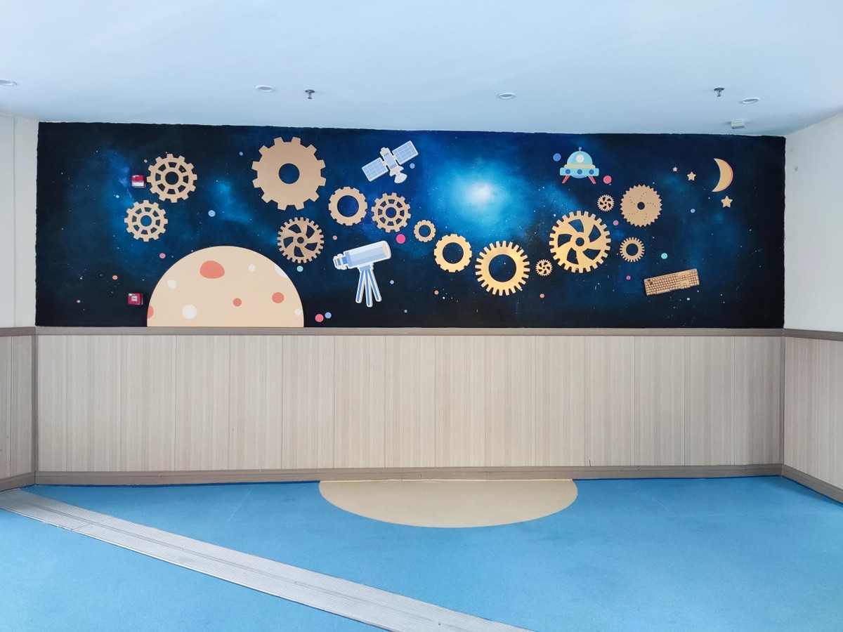 幼儿园进门大厅墙面环创布置大气,幼儿园科学区墙面环创布置规则