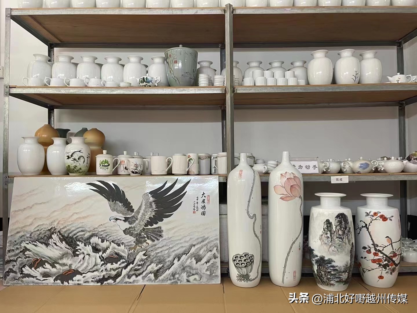 传统手艺釉上粉彩瓷板画,粉彩瓷绘画工艺