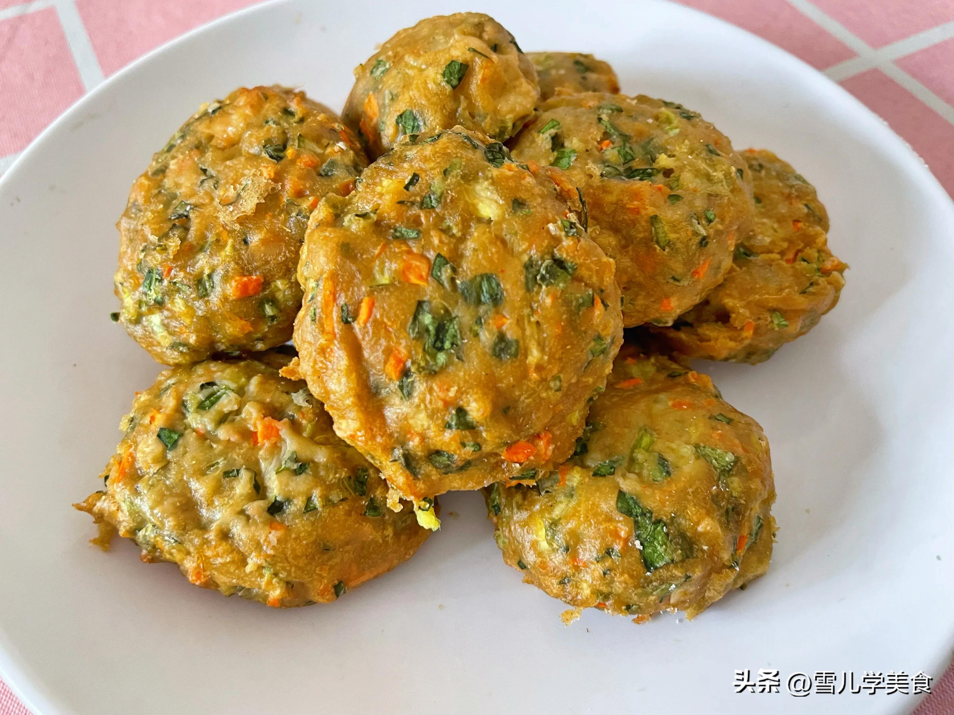 免炸素丸子,低卡无油豆腐丸子