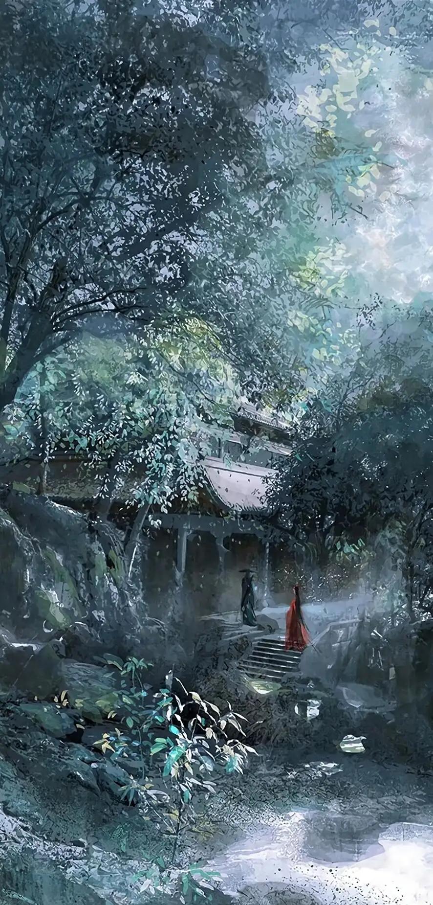 古风意境图素描,古风意境图片唯美大图高清