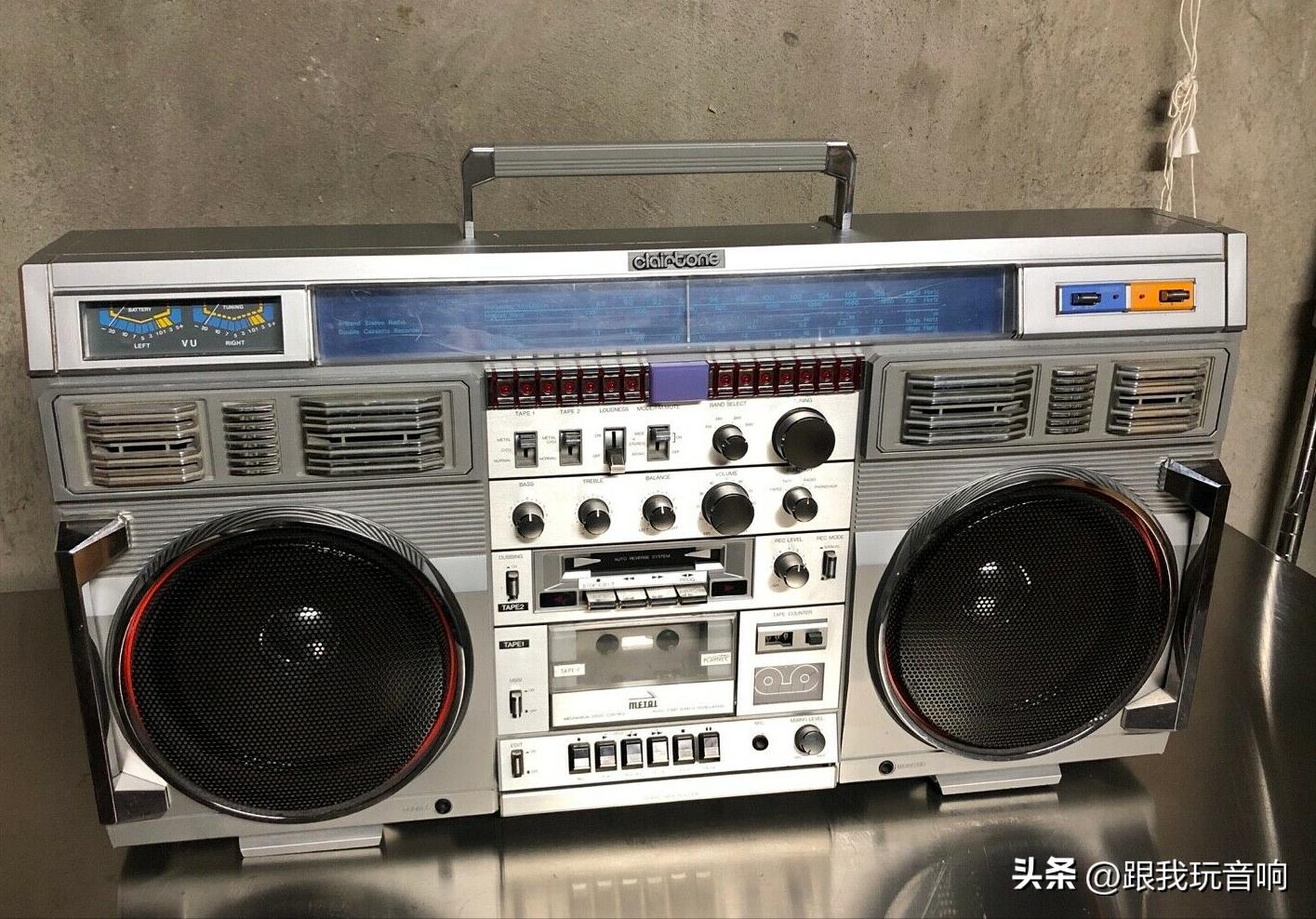 80年代复古科技聚焦：经典的康宁ConionC-100F老式收录音机音响