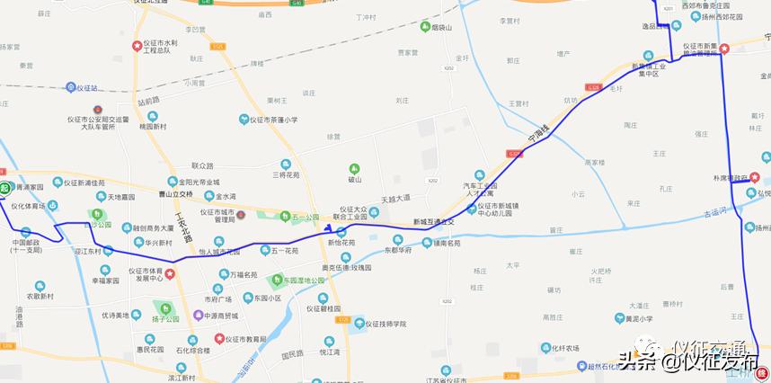 仪征7路公交时刻表,仪征最新公交车路线时间表