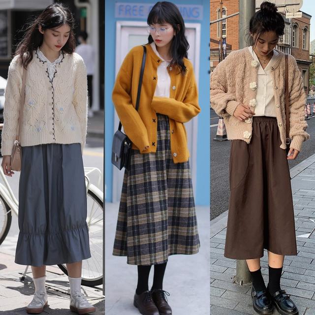 “短外套+裙子”=2022的显高穿搭，小个子很适用