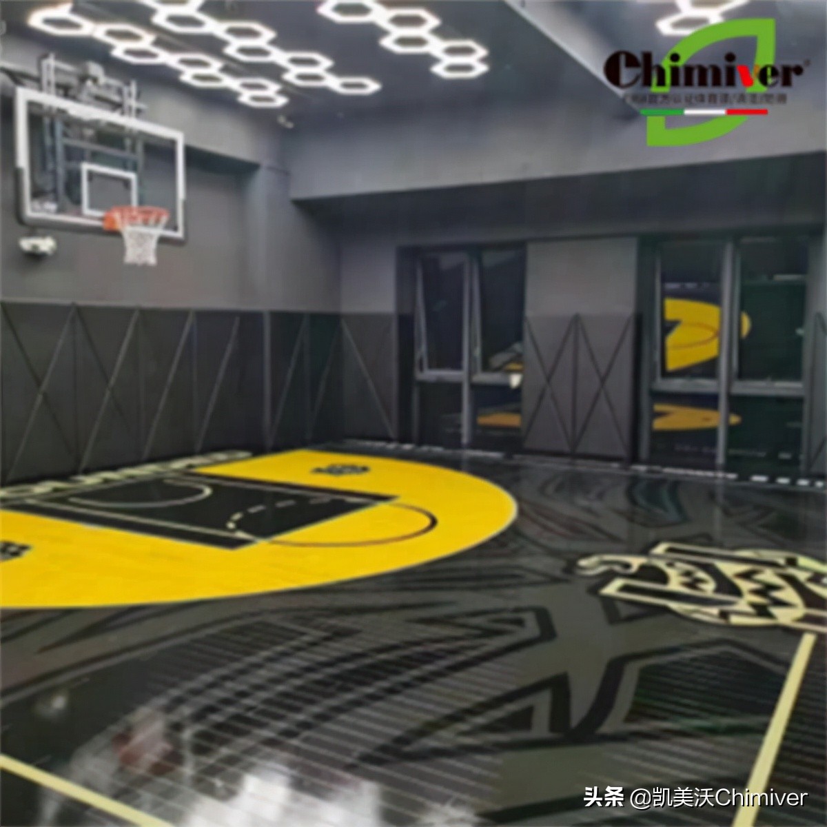 篮球馆地板彩漆效果图,篮球馆木地板的油漆