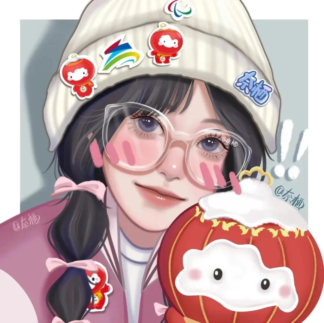 冰墩墩和雪容融头像框,冰墩墩和雪容融头像壁纸系列图片