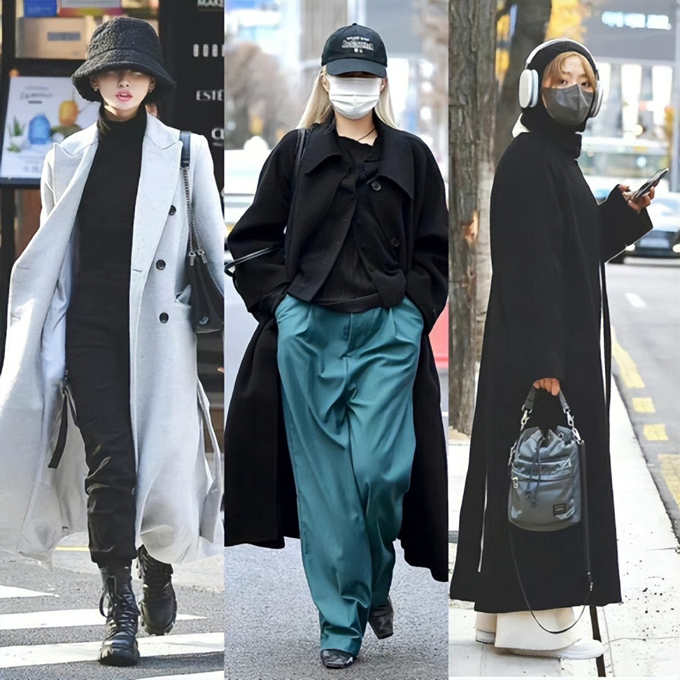 韩国小姐姐冬季最新穿搭街拍,又飒又美的韩国女孩街拍穿搭示范