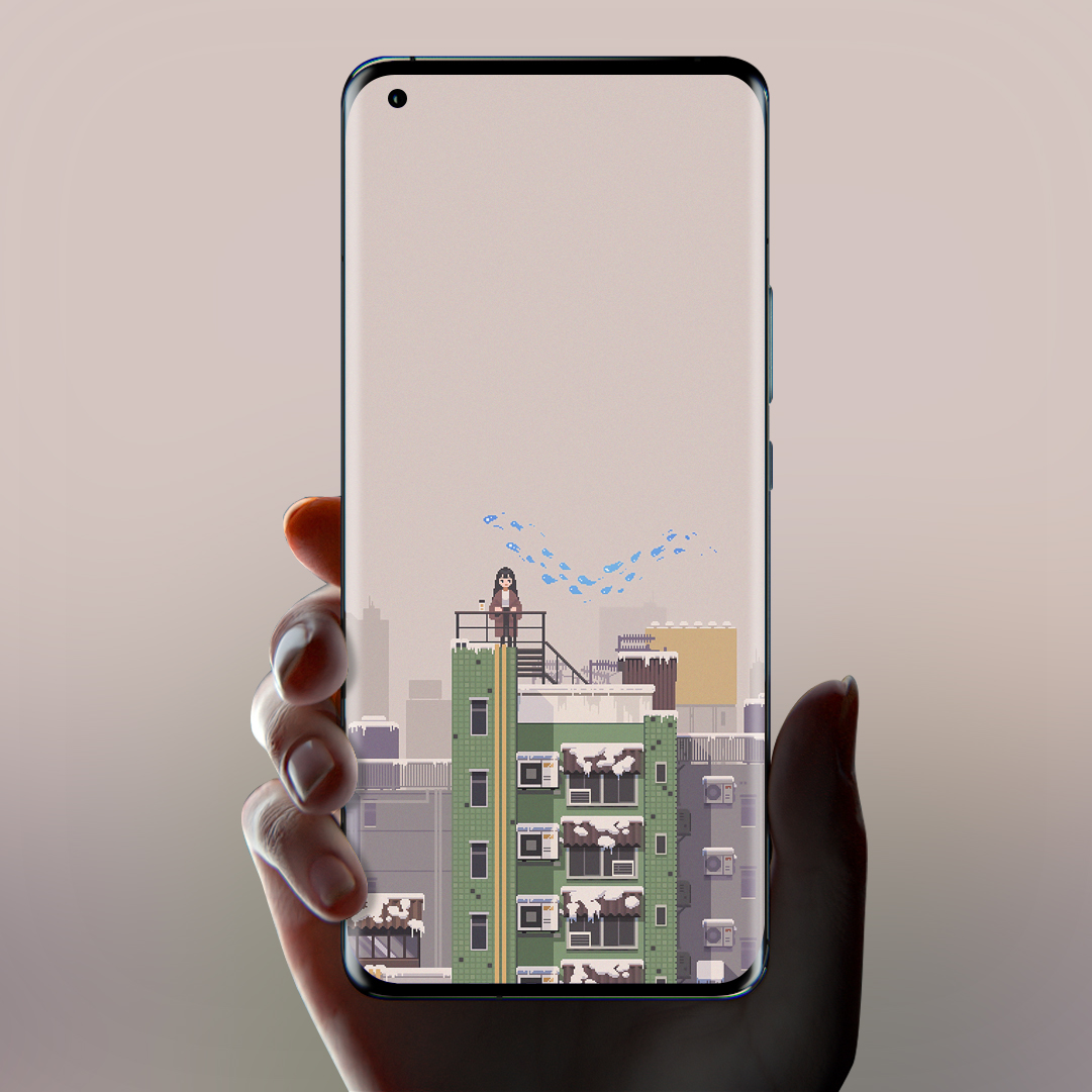 愿你自带光芒无限风光的壁纸,送你一张绿色像素风壁纸