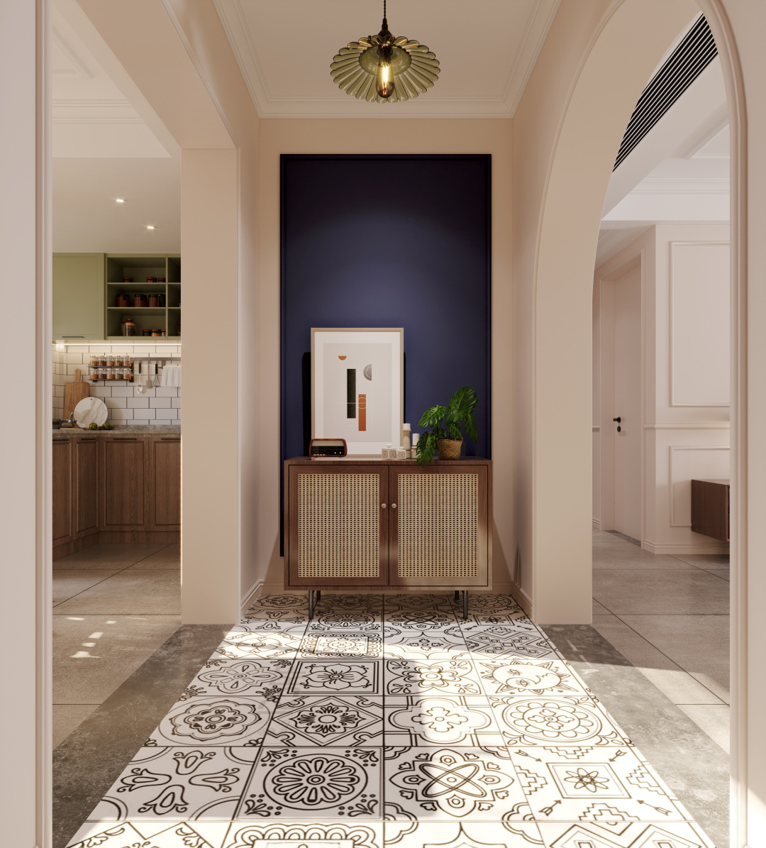 横厅漂亮隔断设计效果图,大横厅阳台客厅一体设计