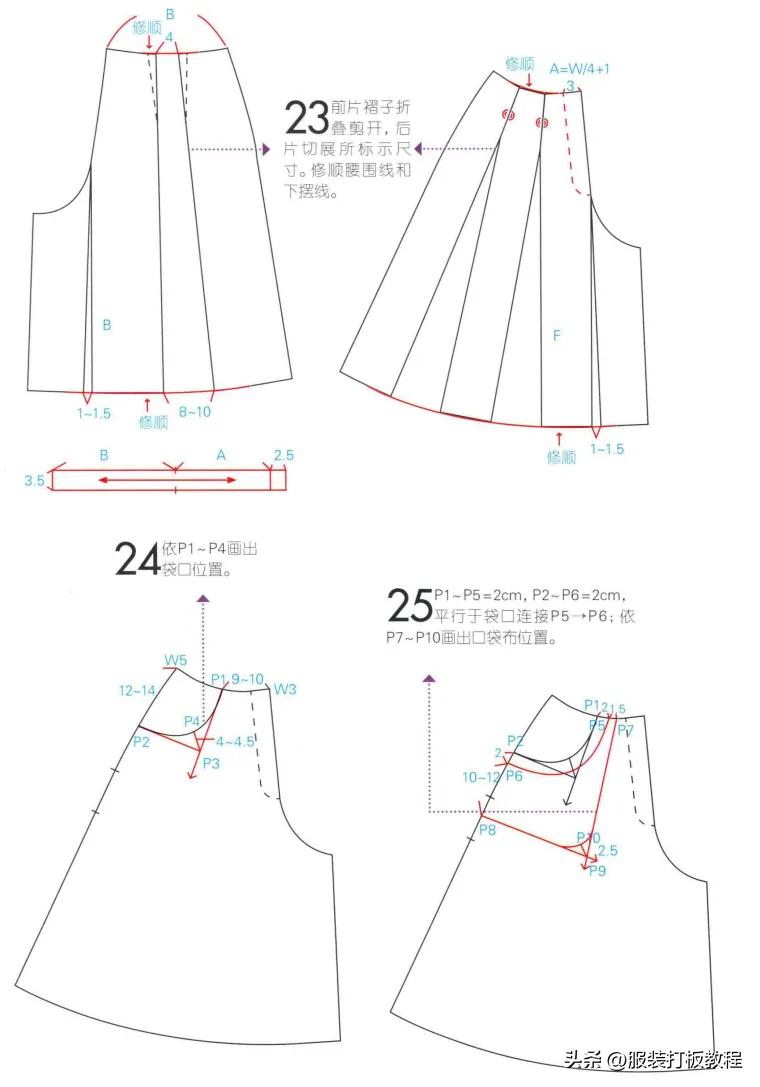 23款女装半身裙子制版教程附纸样图才智服装