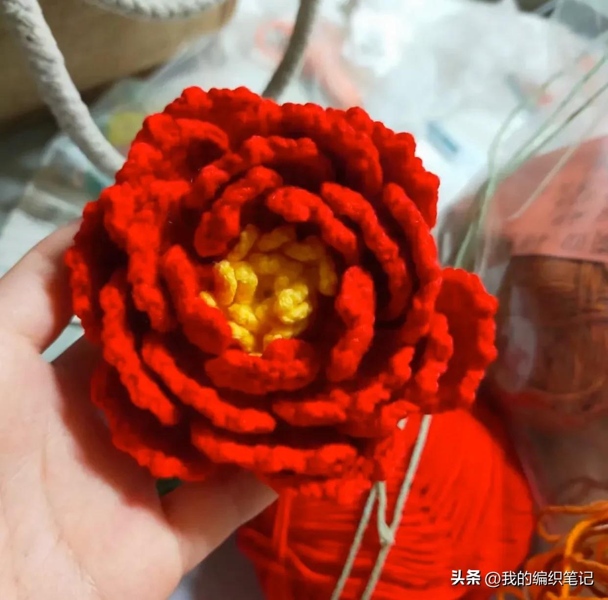 毛线牡丹花编织教程完整版,毛线牡丹花编织教程图解