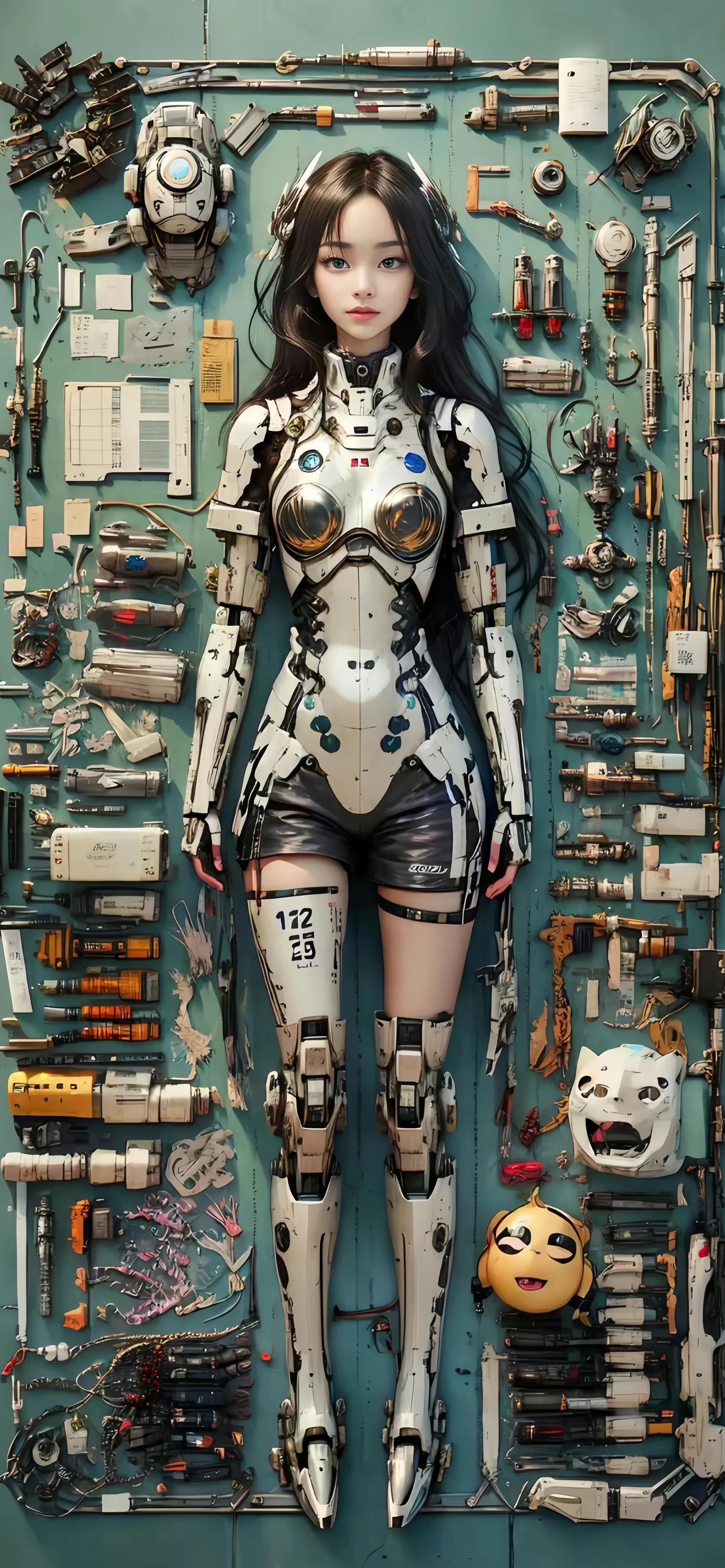 电脑动态壁纸高清日系美少女,机械金属质感高清壁纸