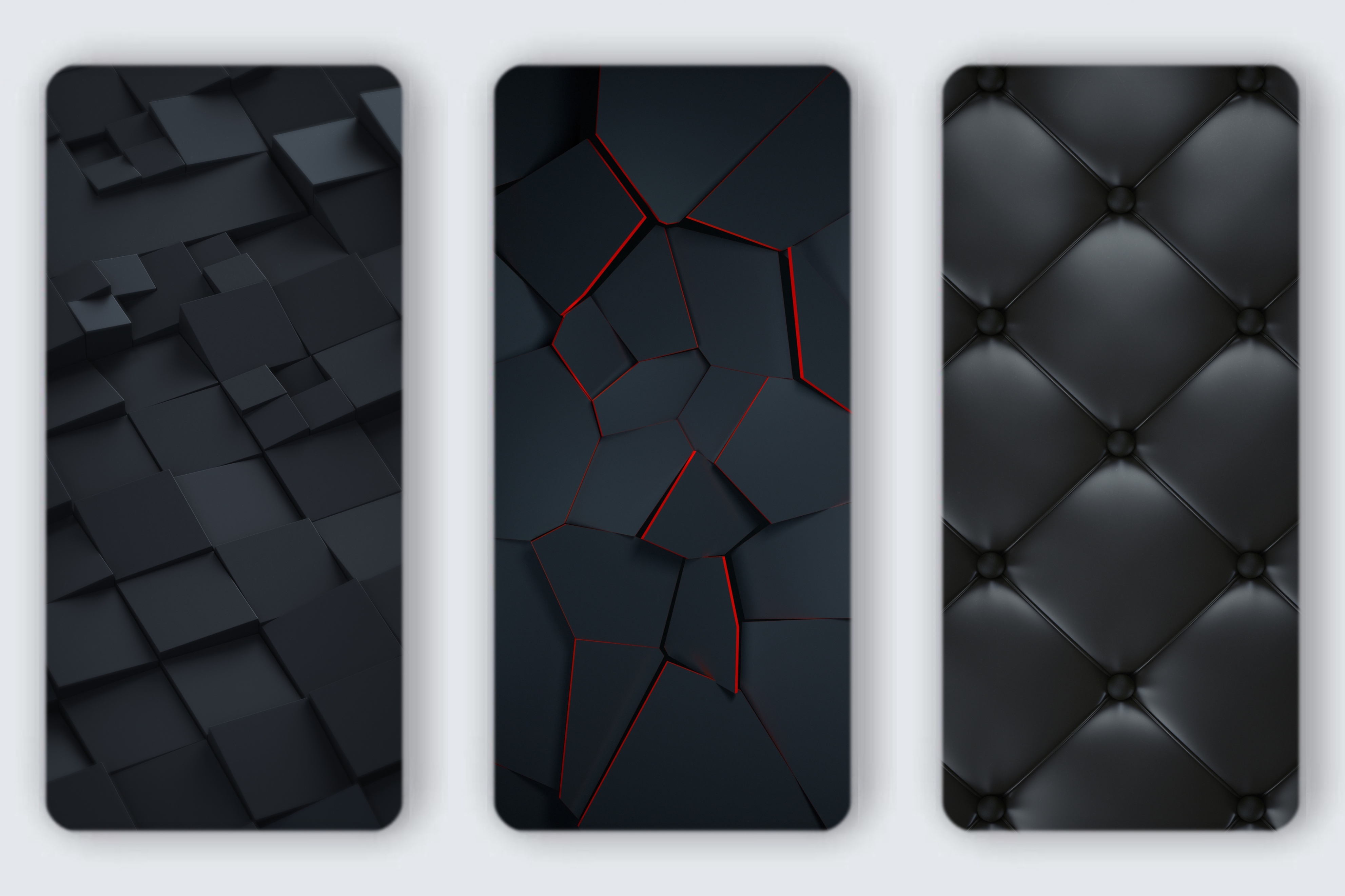 壁纸超清4k立体手机壁纸,曲面屏立体感超清黑色壁纸