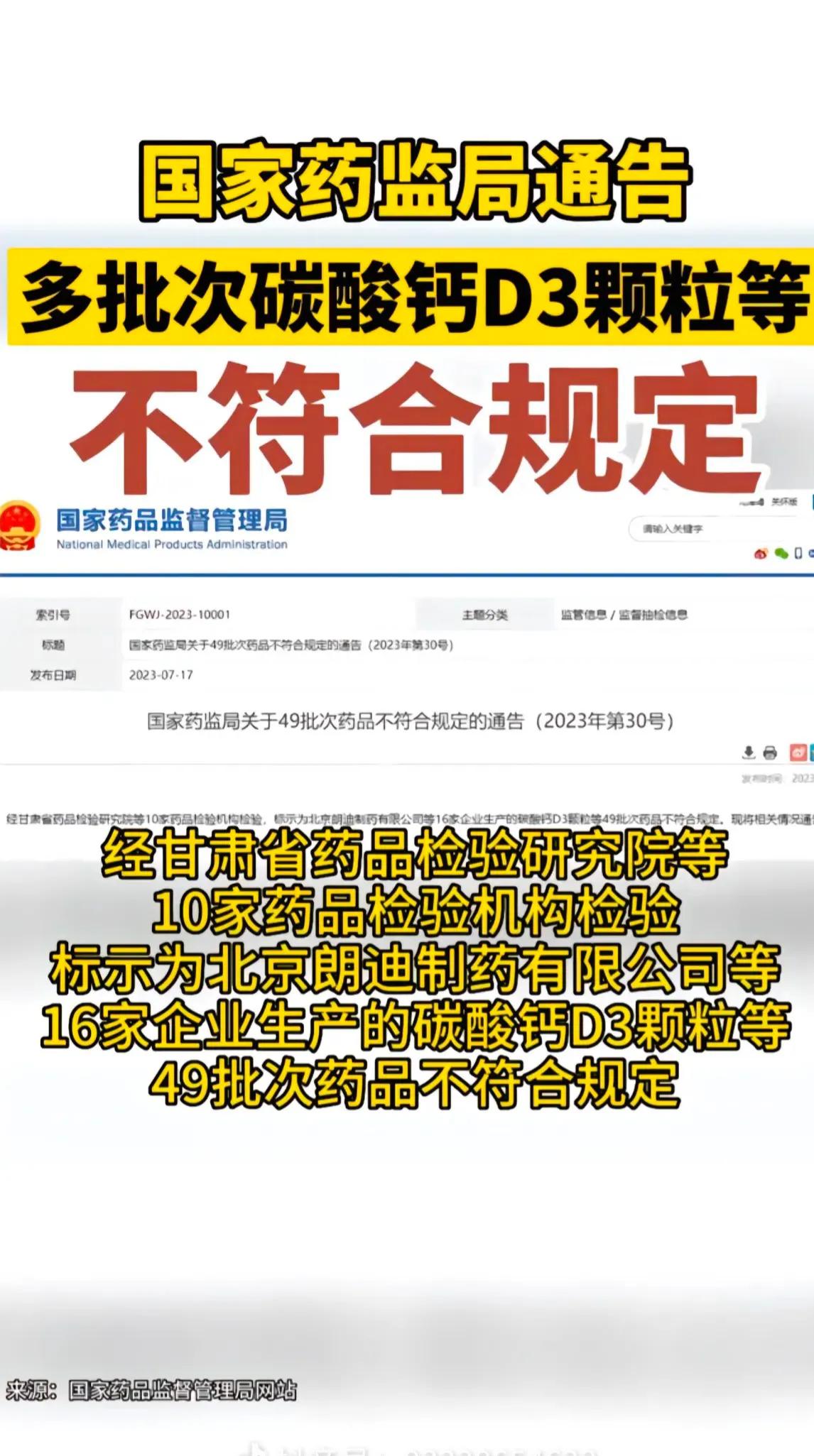 朗迪碳酸钙d3不合格还能吃吗,朗迪碳酸钙不合格编号