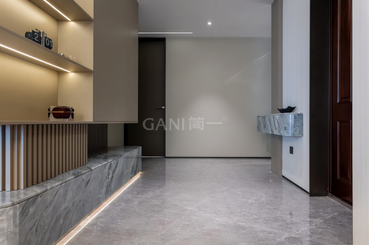 灰色地砖现代极简风,简约风装修小户型地砖