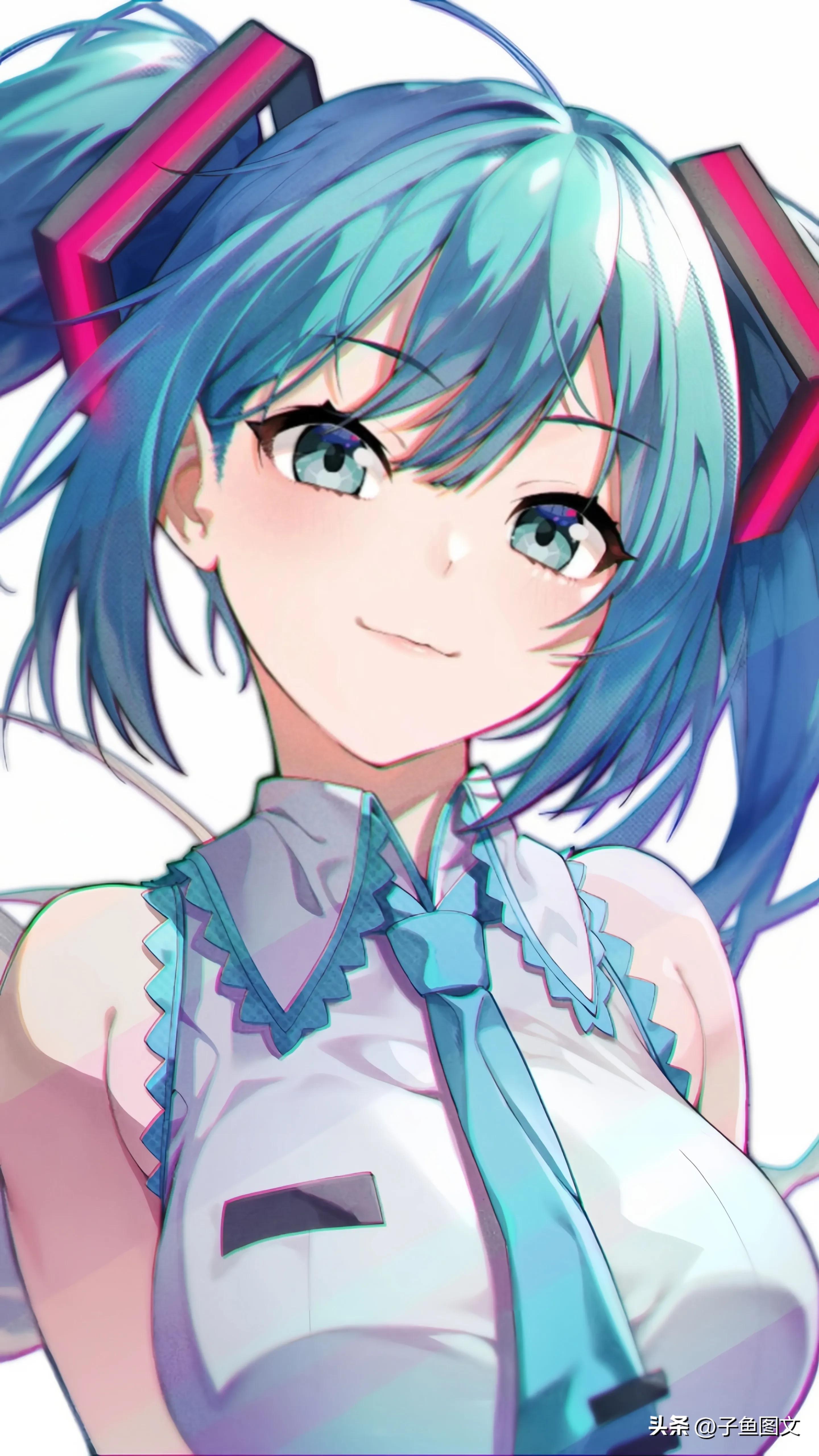 炸裂少女初音未来,可爱动漫女生图片初音未来q版