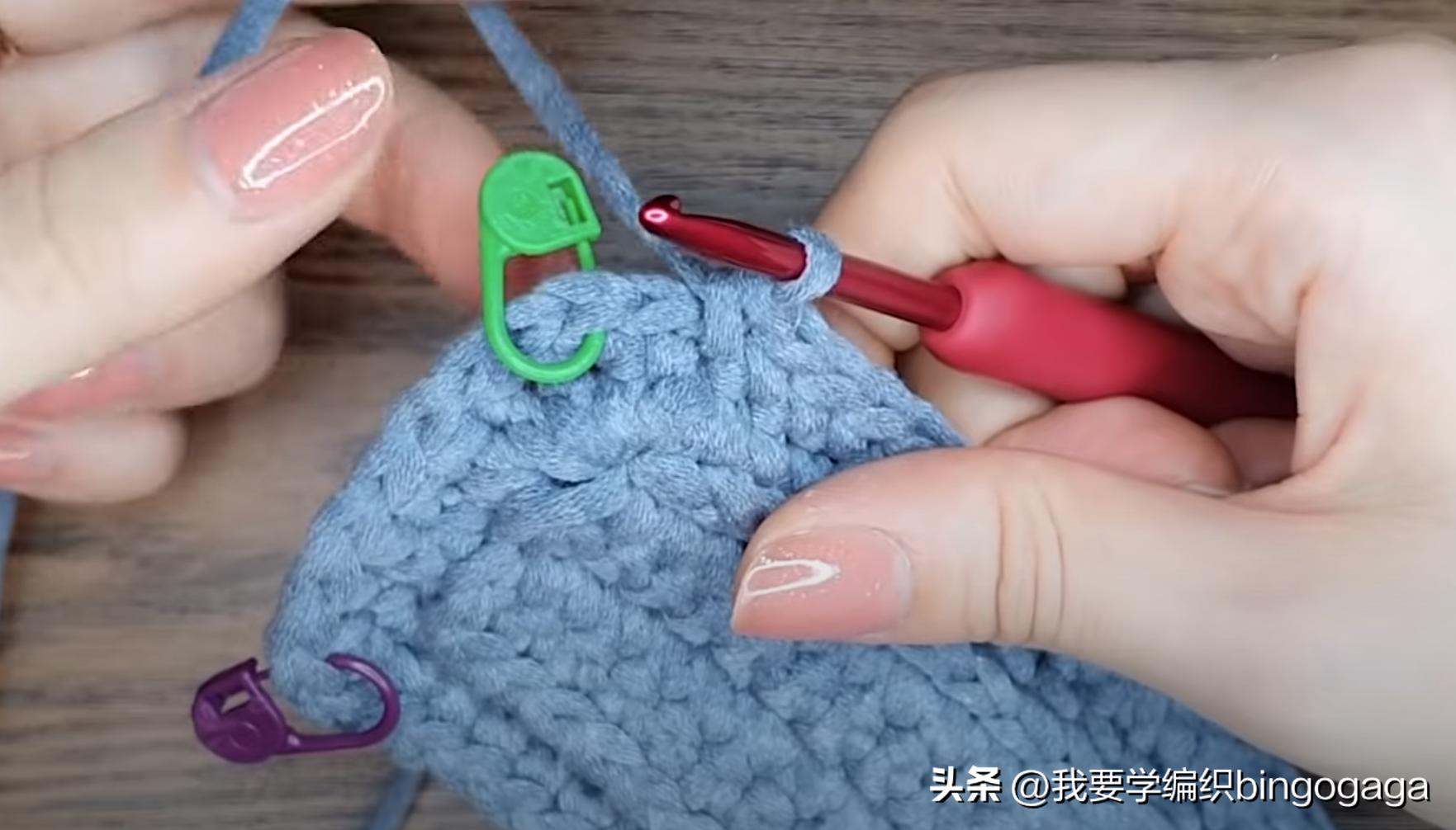 夏季包包钩织教程腋下包,钩包教程简单腋下包