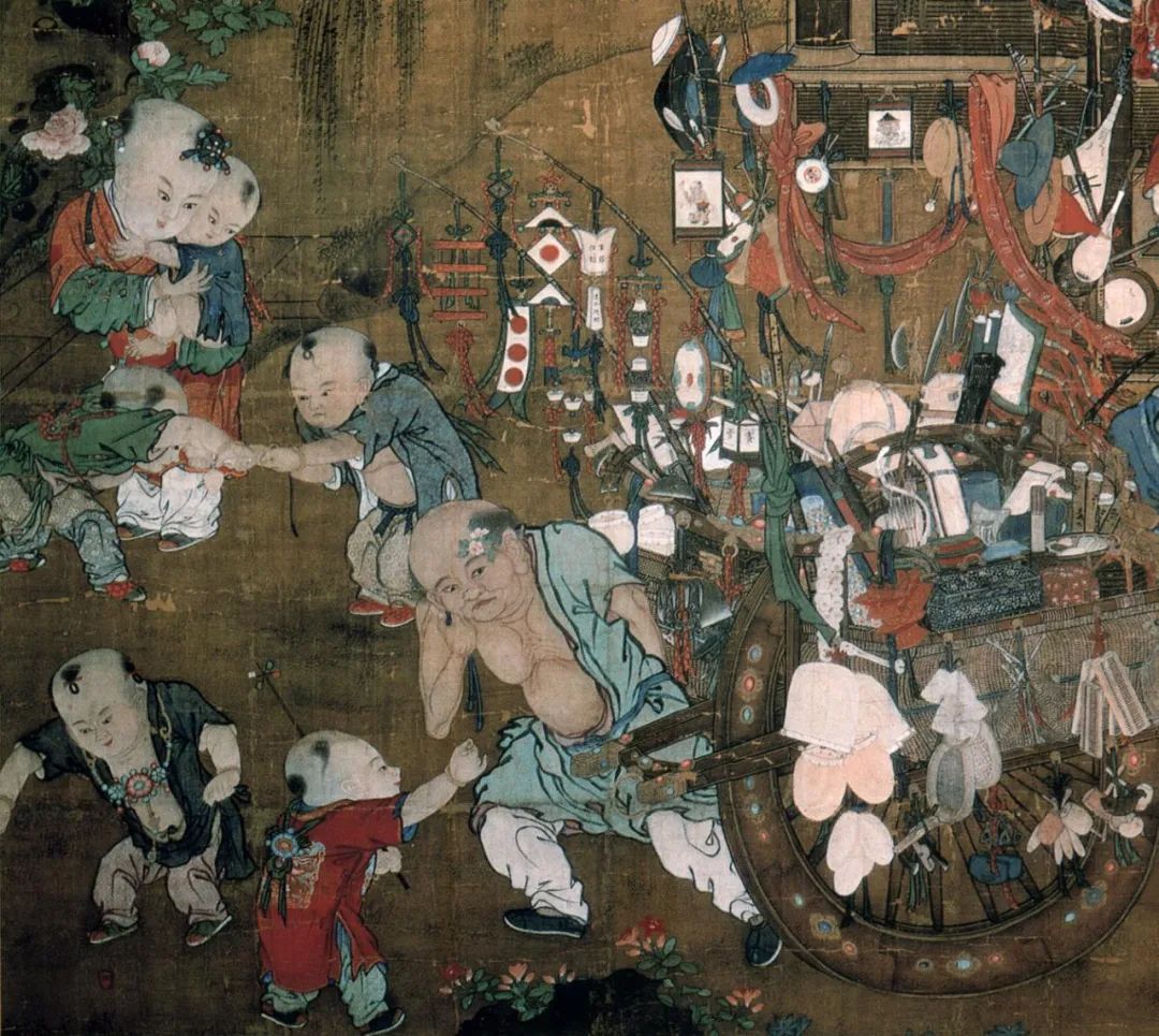 宋朝苏汉臣婴儿图,历史上的婴戏图