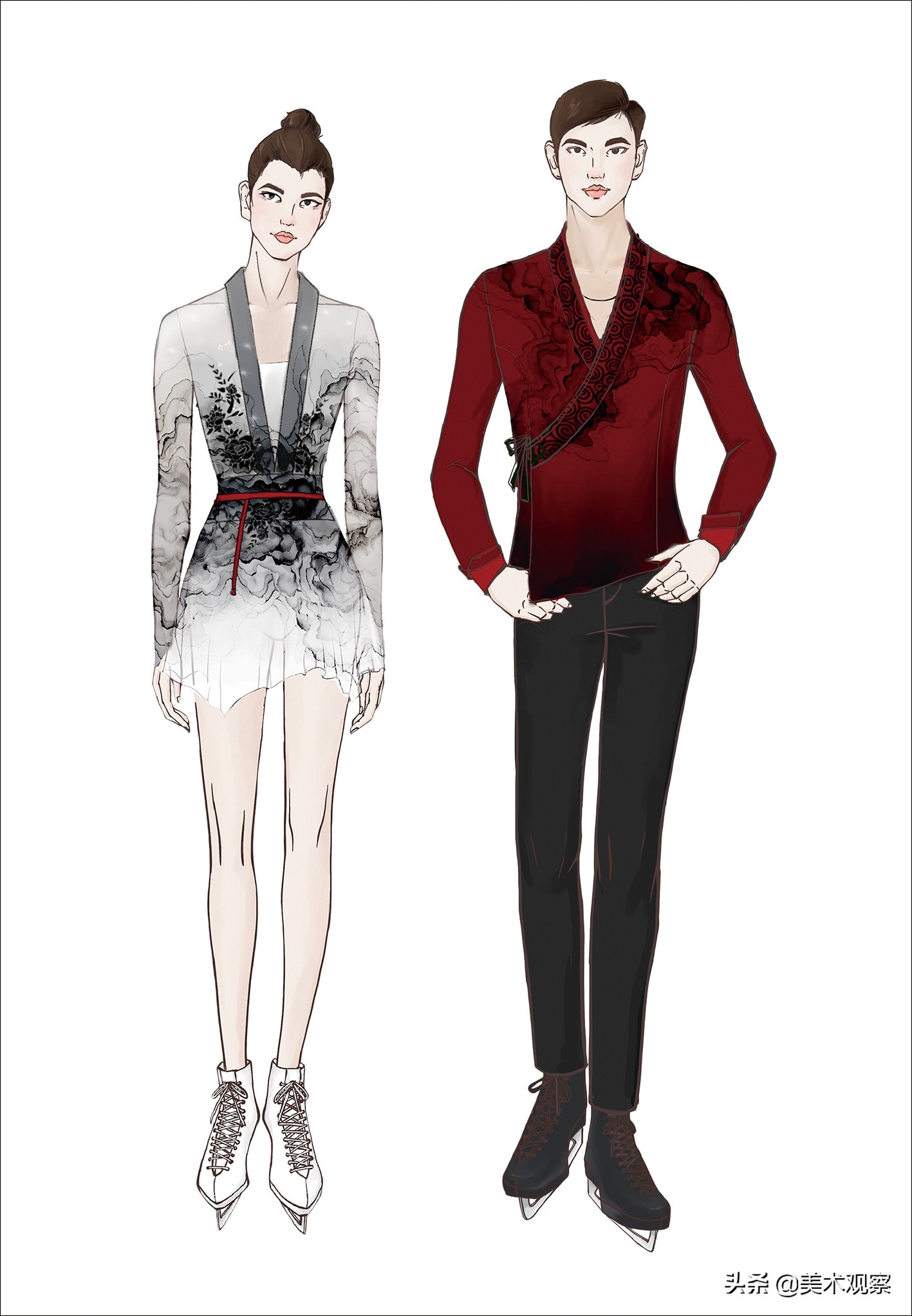 花样滑冰惊艳服装,花样滑冰设计服装