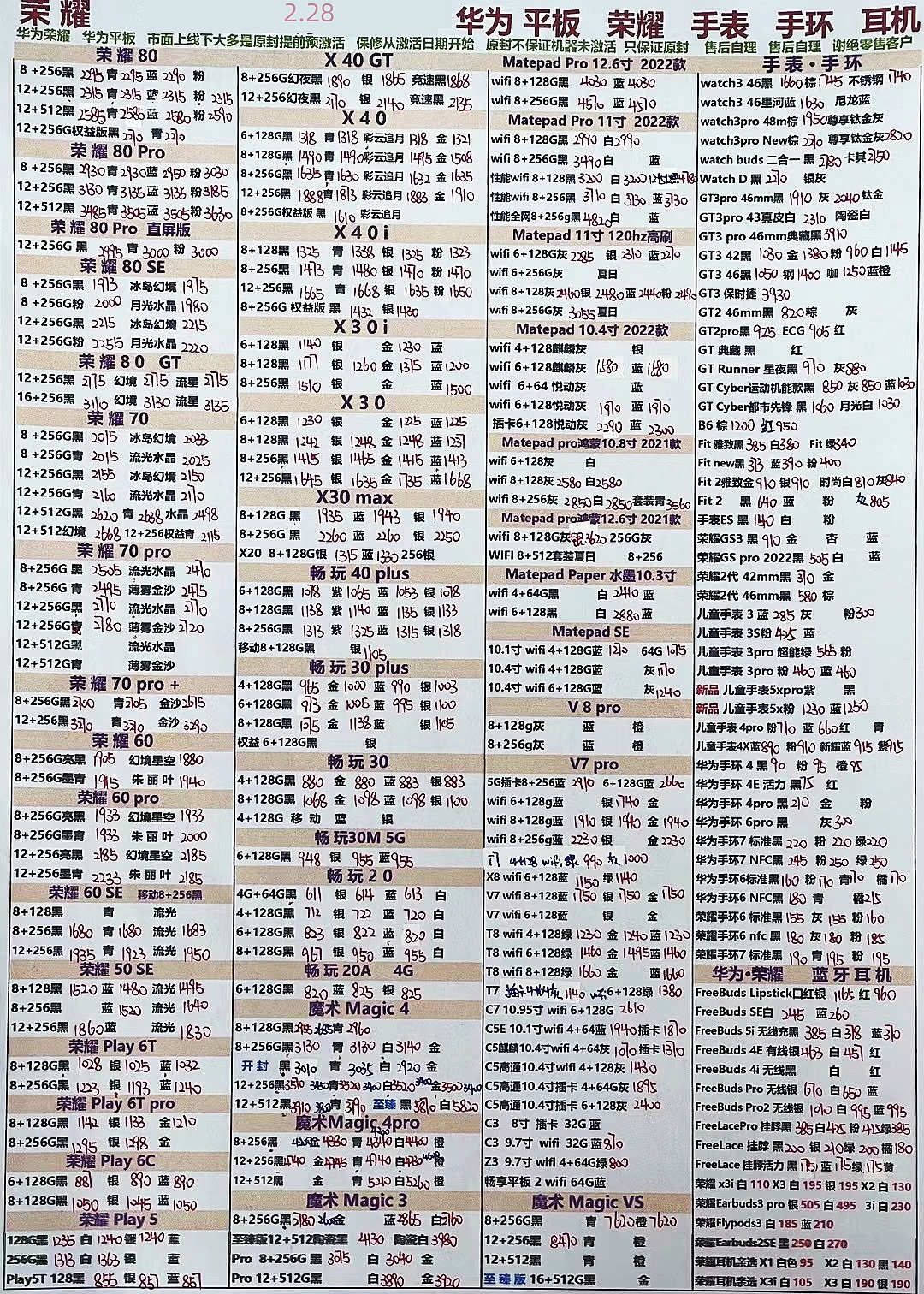 华强北手机报价单,华强北手机今日报价单