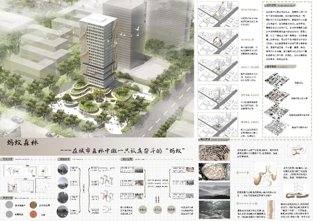 河北大学建筑系四年级高层办公楼设计作品展