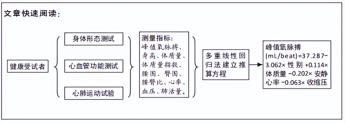 青年人峰值氧脉搏推算方程的建立
