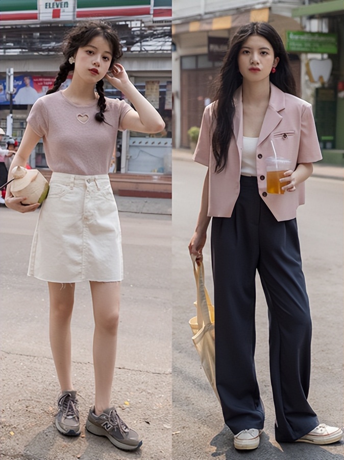 黄黑皮颜色穿搭推荐显白,黄黑皮粉色外套怎么搭配大气