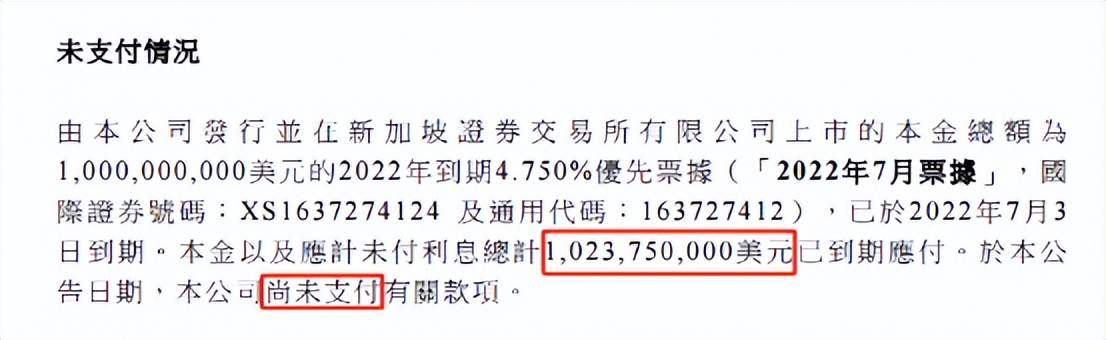 世茂10亿美元,10亿美元还不上的房企